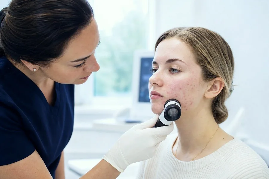 Acne assessment at Bridge House Clinic