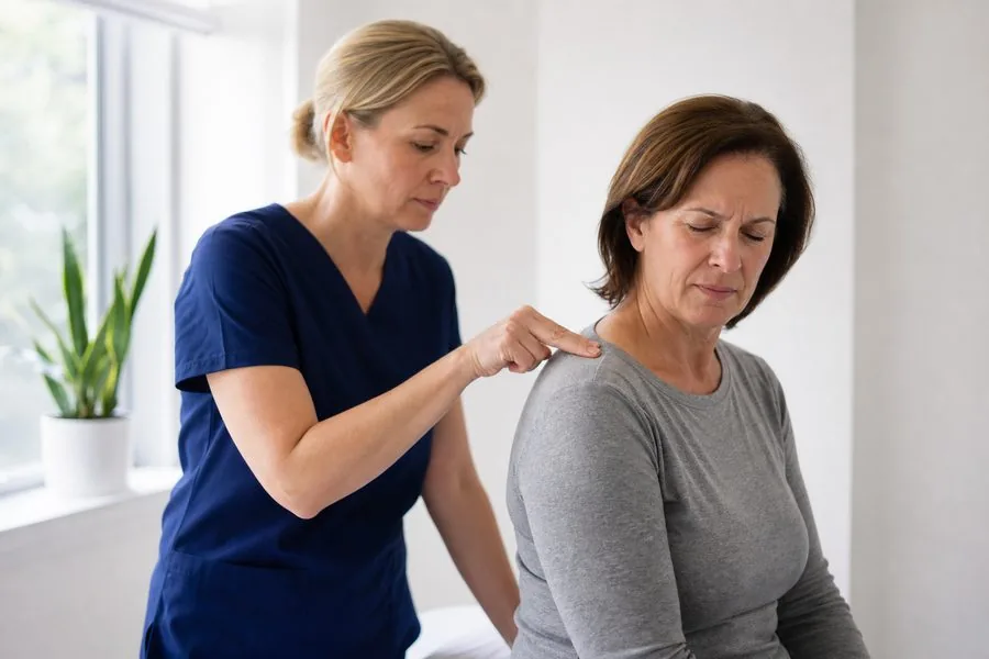 Fibromyalgia examination by a consultant