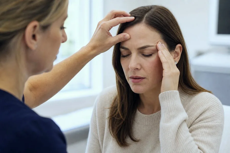 Headaches examination by a consultant