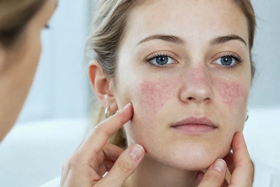 Lupus (SLE) examination by a consultant