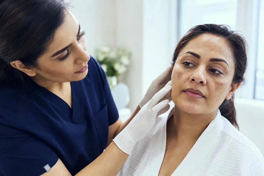 Melasma assessment at Bridge House Clinic