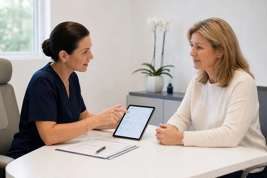 Menopause examination by a consultant