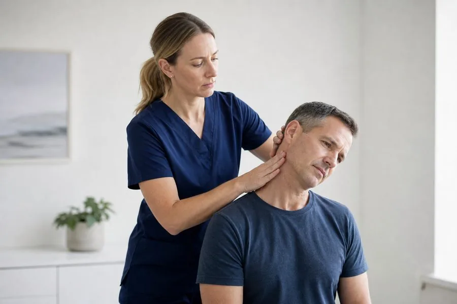 Neck Pain examination by a consultant