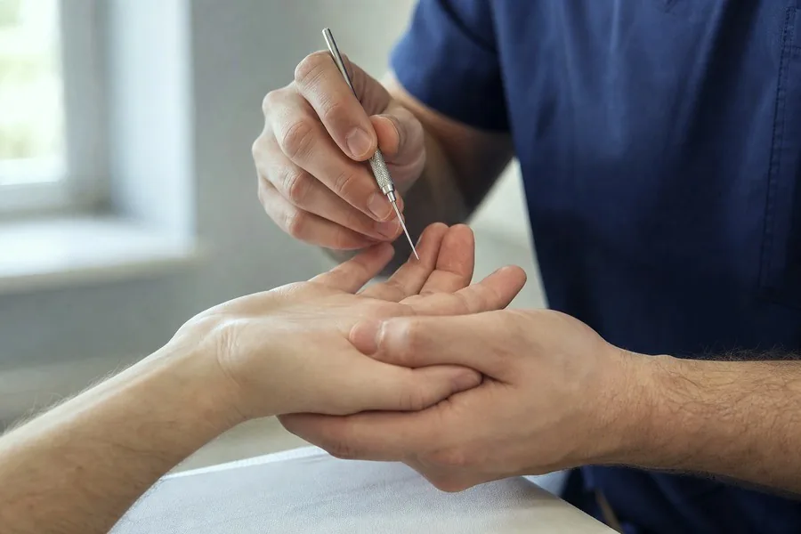 Nerve Pain examination by a consultant