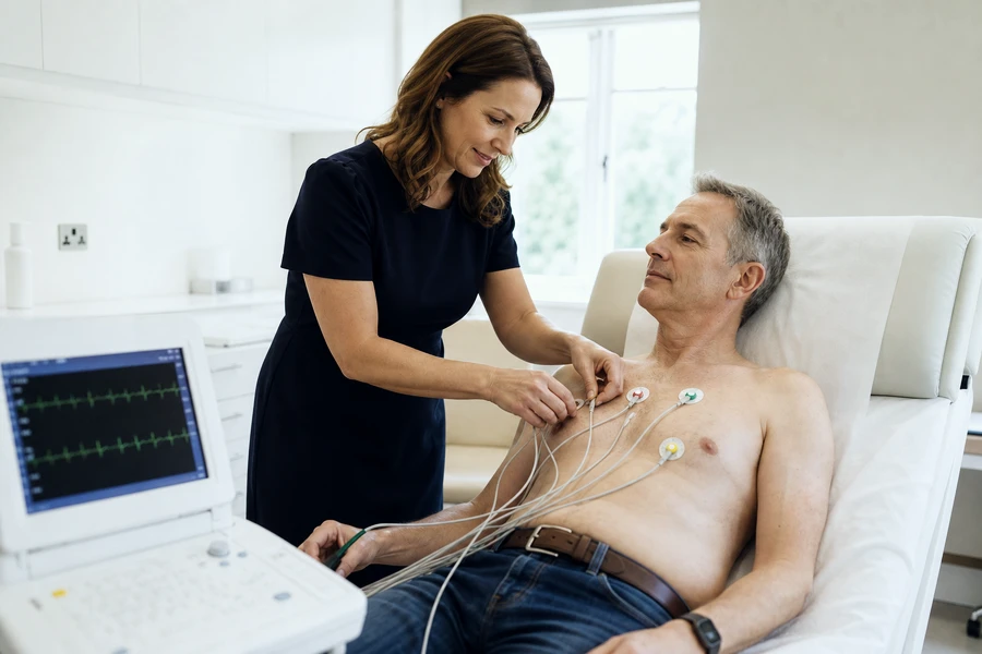 Breathlessness examination by a consultant