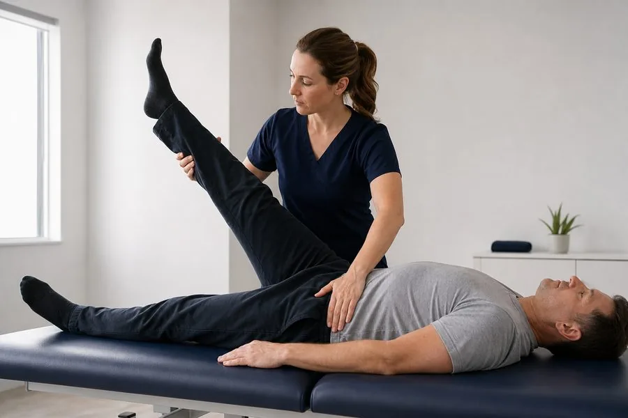 Sciatica examination by a consultant