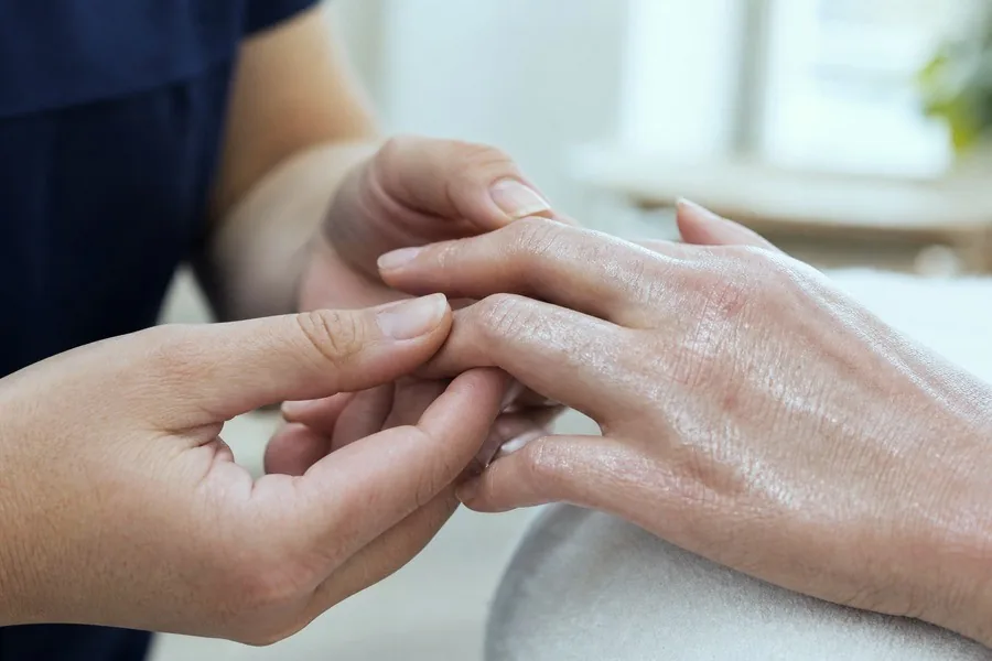 Scleroderma examination by a consultant