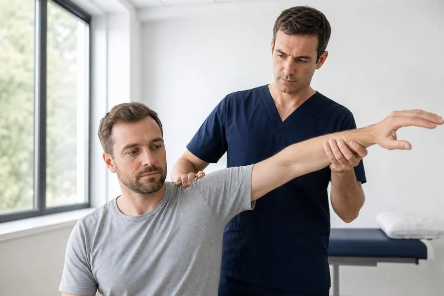 Shoulder Pain examination by a consultant