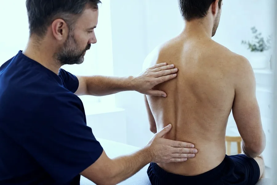 Spondyloarthropathy examination by a consultant