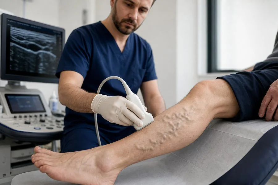 Varicose Veins examination by a consultant